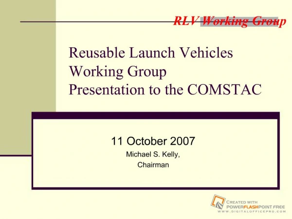 RLV Working Group meeting