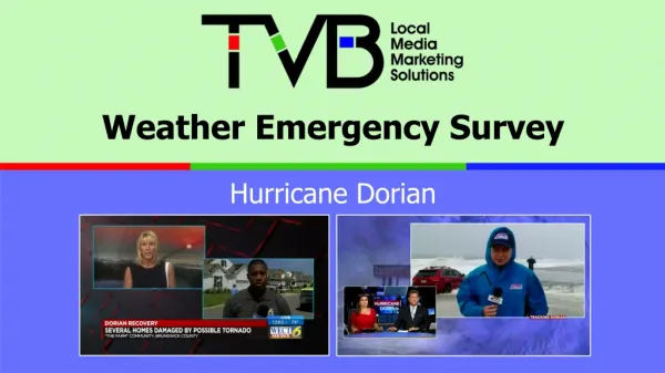 Weather Emergency Survey Hurricane Dorian
