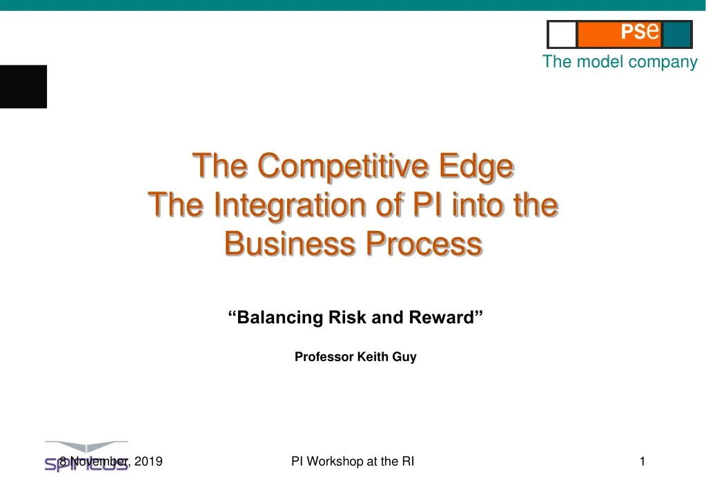 the competitive edge the integration of pi into the business process