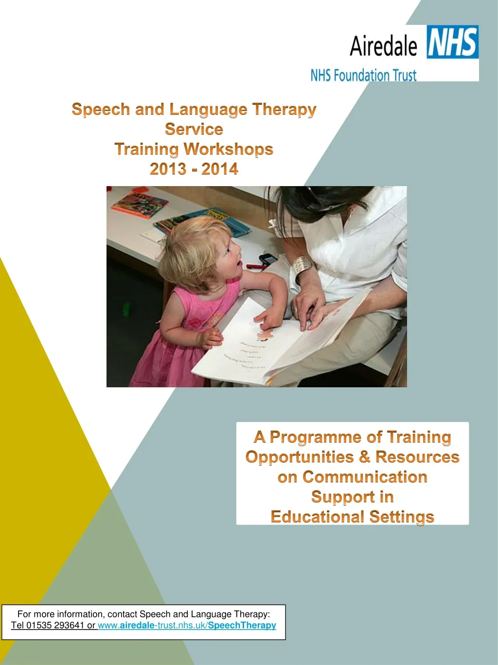 speech and language therapy service training