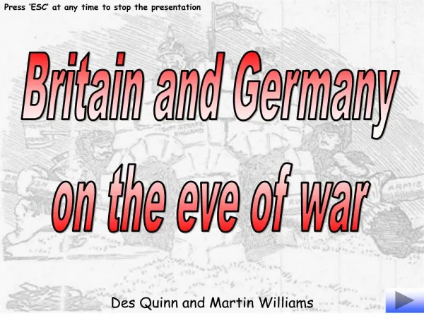 Britain and Germany on the eve of war