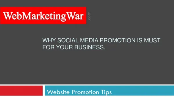 Why Social Media Promotion Is Must For Your Business
