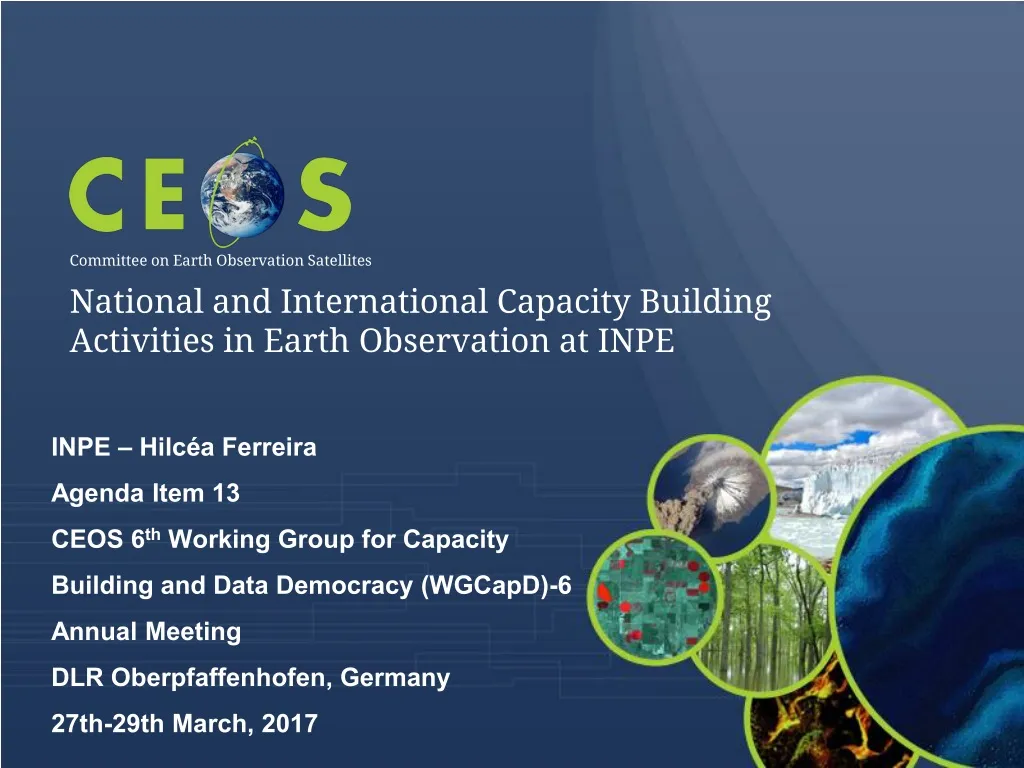 national and international capacity building activities in earth observation at inpe