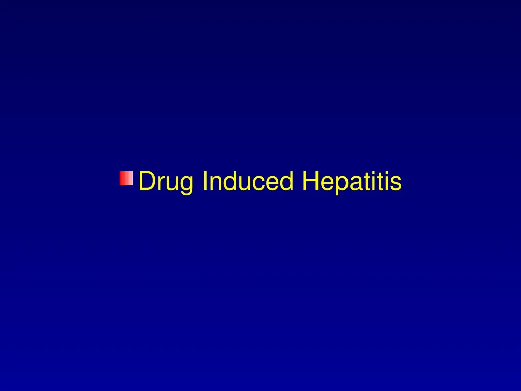 drug induced hepatitis