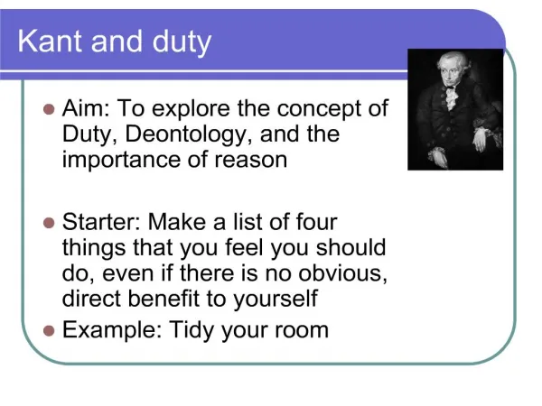 Kant and duty