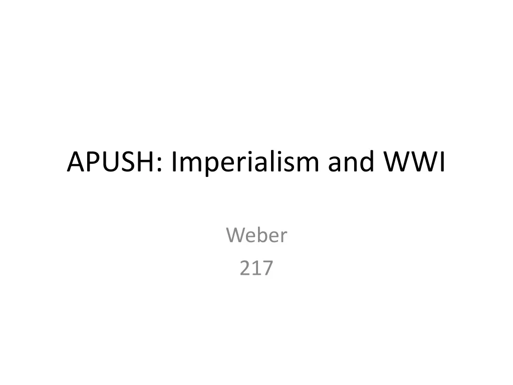 apush imperialism and wwi