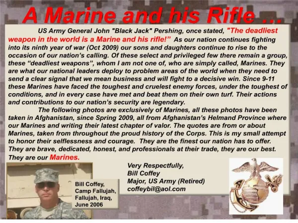 A Marine and his Rifle
