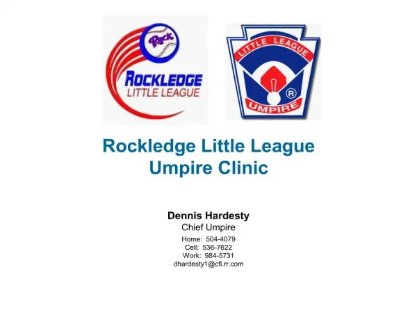Rockledge Little League Umpire Clinic