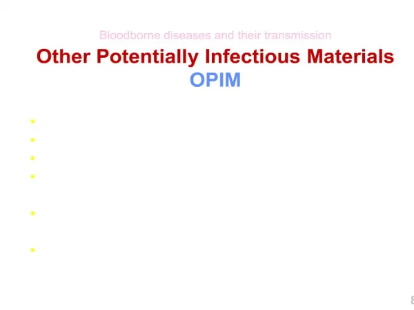 BLOODBORNE PATHOGENS