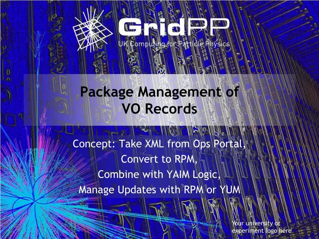package management of vo records
