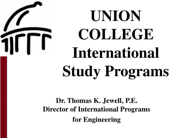 UNION COLLEGE International Study Programs
