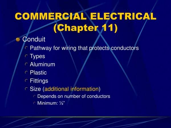COMMERCIAL ELECTRICAL (Chapter 11)