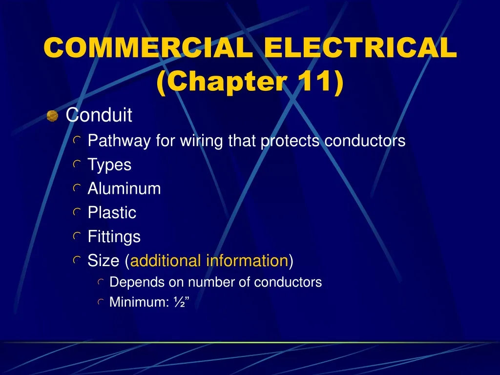 commercial electrical chapter 11
