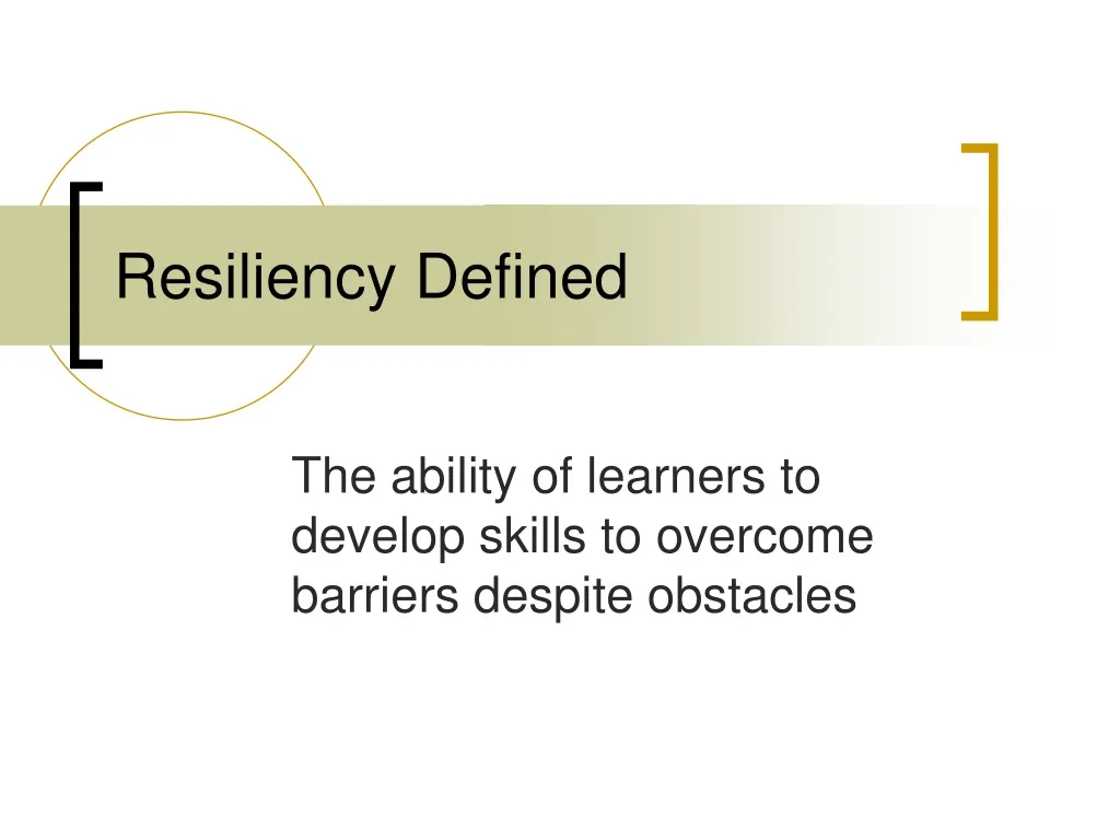 resiliency defined