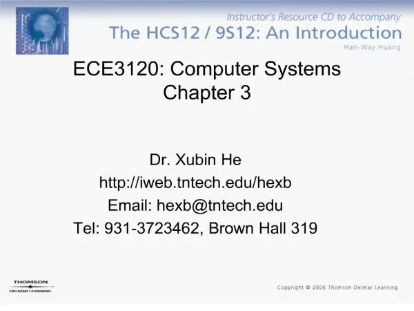ECE3120: Computer Systems Chapter 3