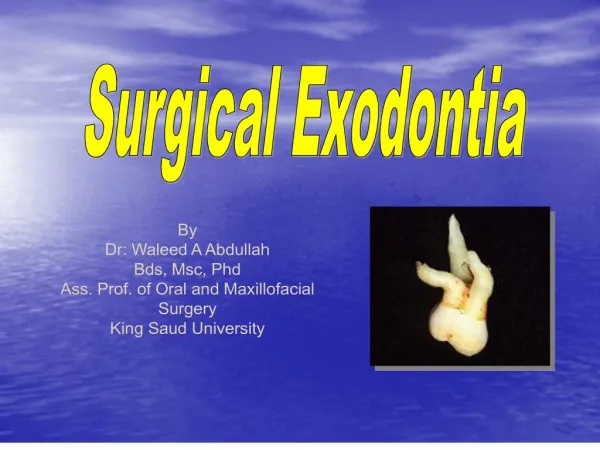 Surgical Exodontia