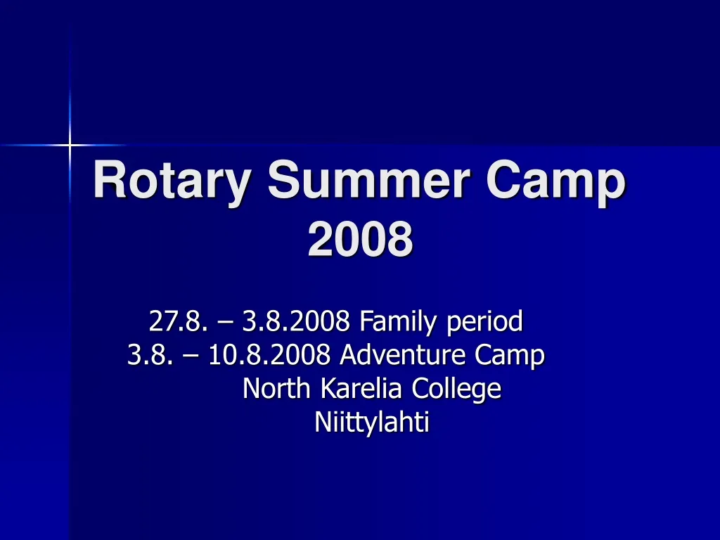 rotary summer camp 2008