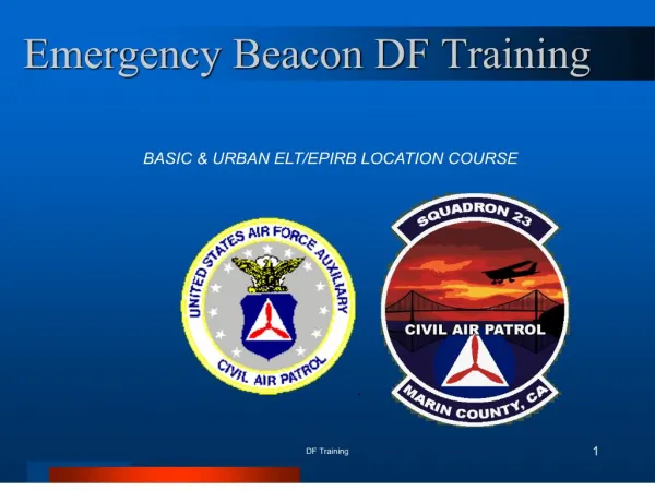 Emergency Beacon DF Training