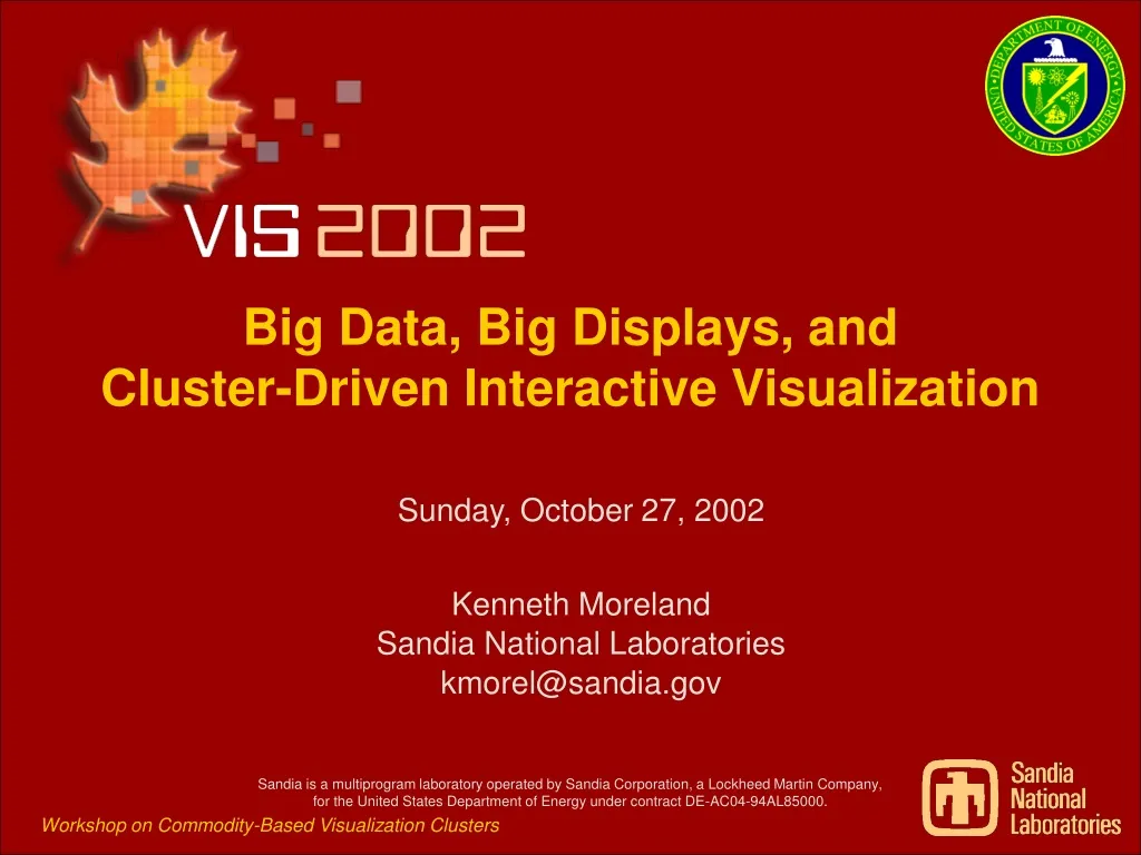 big data big displays and cluster driven interactive visualization