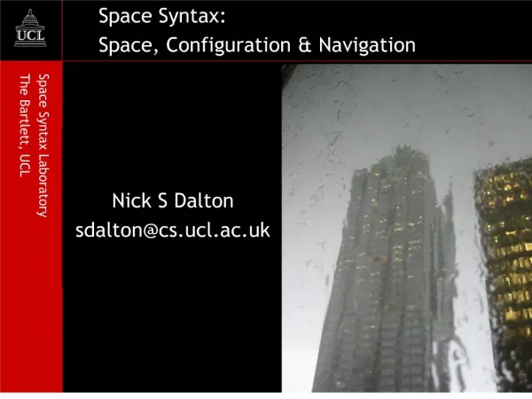 Nick S Dalton sdaltoncs.ucl.ac.uk
