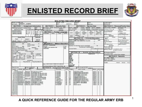 ENLISTED RECORD BRIEF