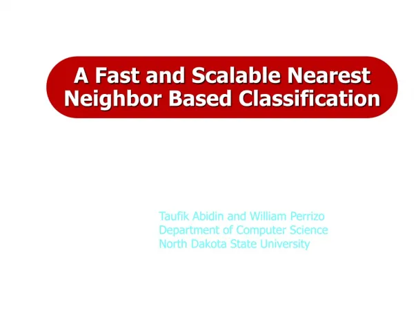 A Fast and Scalable Nearest Neighbor Based Classification