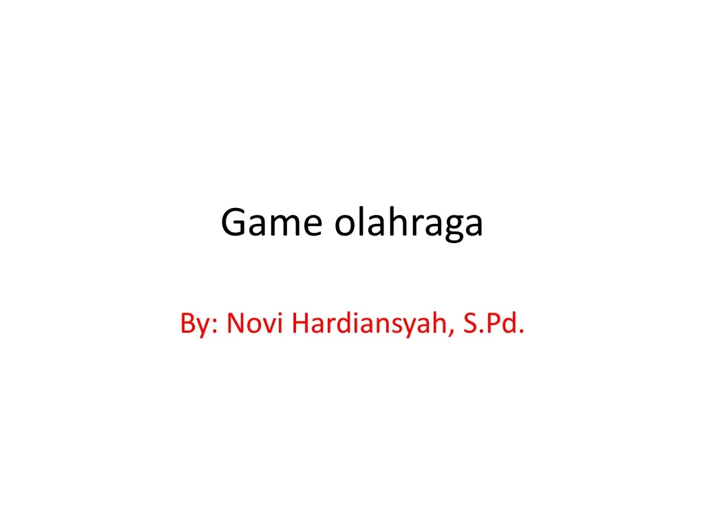 game olahraga