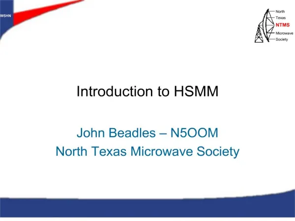 Introduction to HSMM