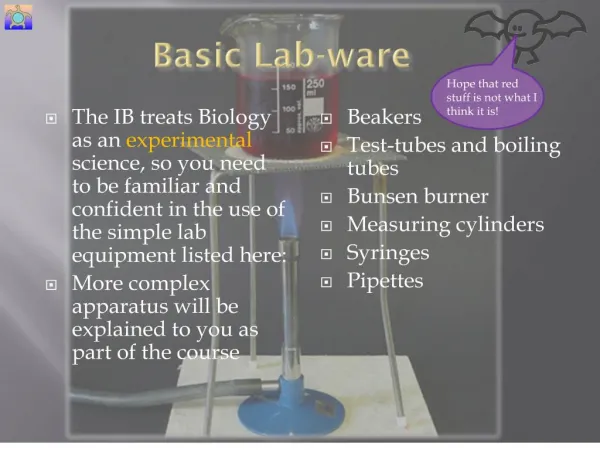 Experimental Skills for IB Biology