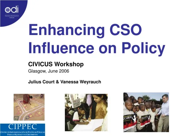 Enhancing CSO Influence on Policy