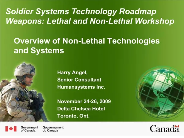 Overview of Non-Lethal Technologies and Systems