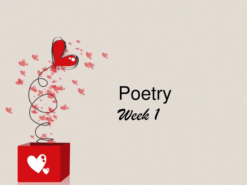 poetry week 1