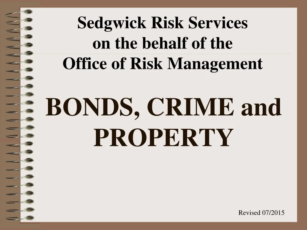 bonds crime and property