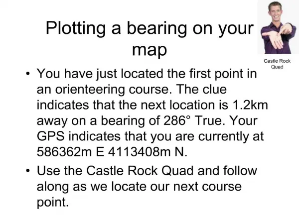Plotting a bearing on your map