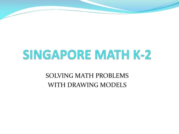 SINGAPORE MATH K-2