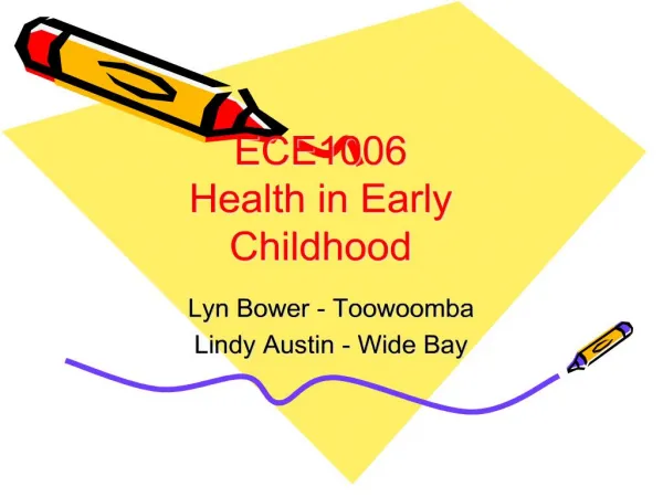 ECE1006 Health in Early Childhood