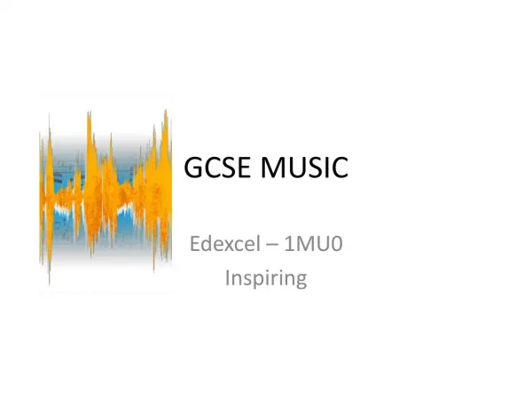 GCSE MUSIC