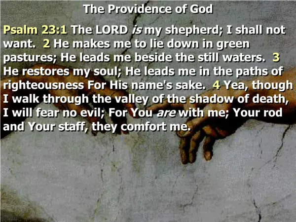 The Providence of God