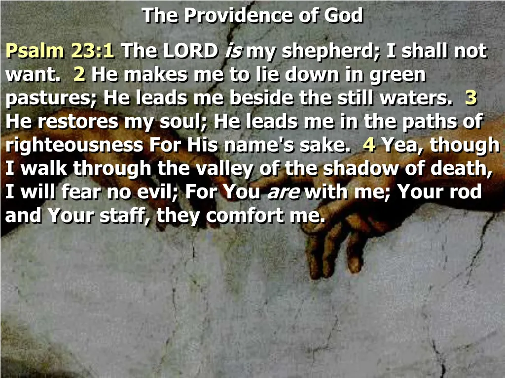the providence of god psalm 23 1 the lord