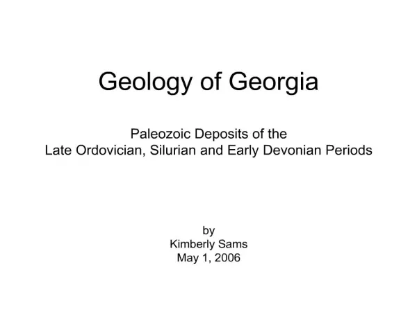 Geology of Georgia