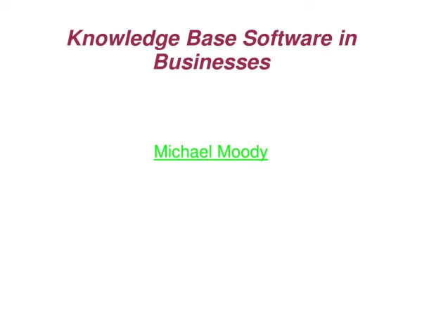 knowledge base software in Businesses
