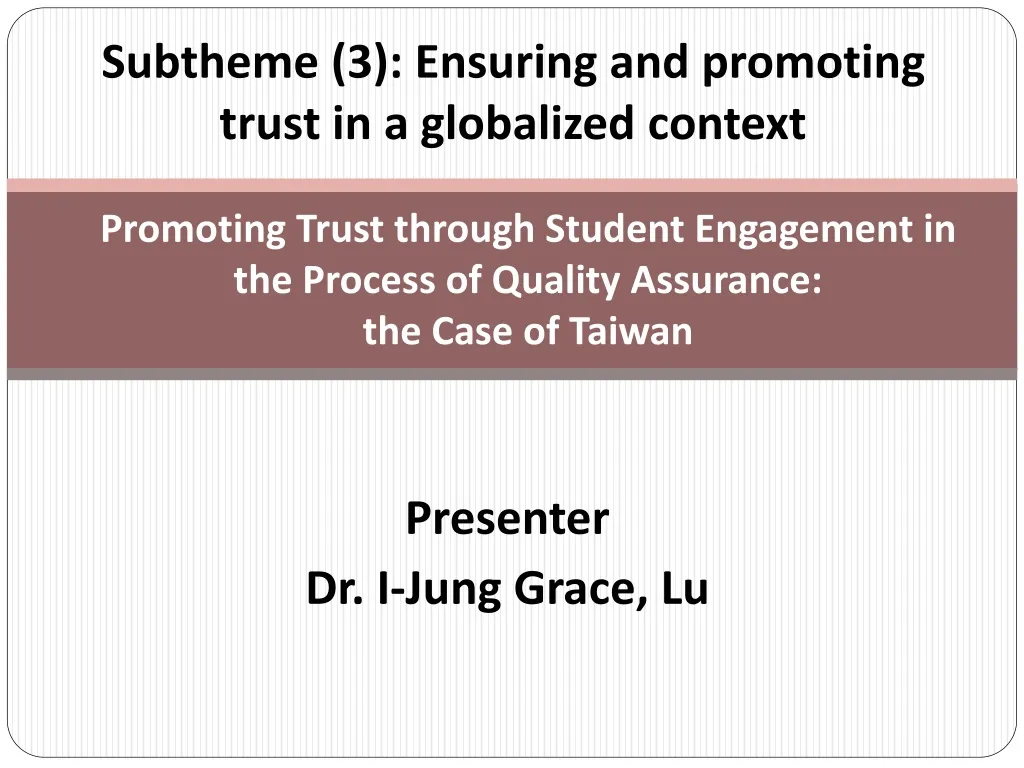 subtheme 3 ensuring and promoting trust in a globalized context