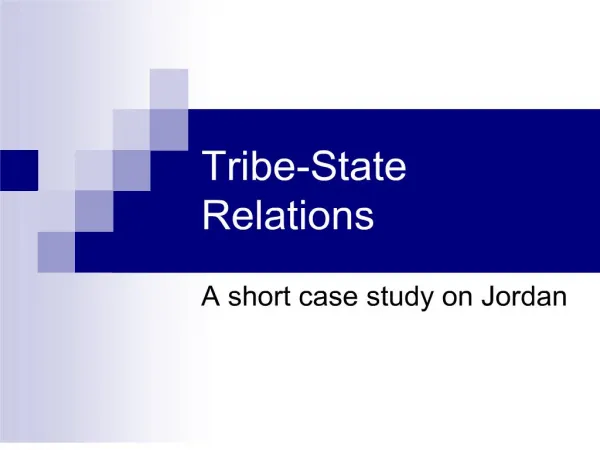 Tribe-State Relations