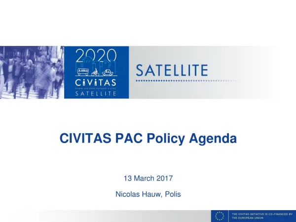 CIVITAS PAC Policy Agenda 13 March 2017 Nicolas Hauw, Polis