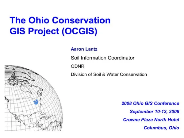 The Ohio Conservation GIS Project OCGIS