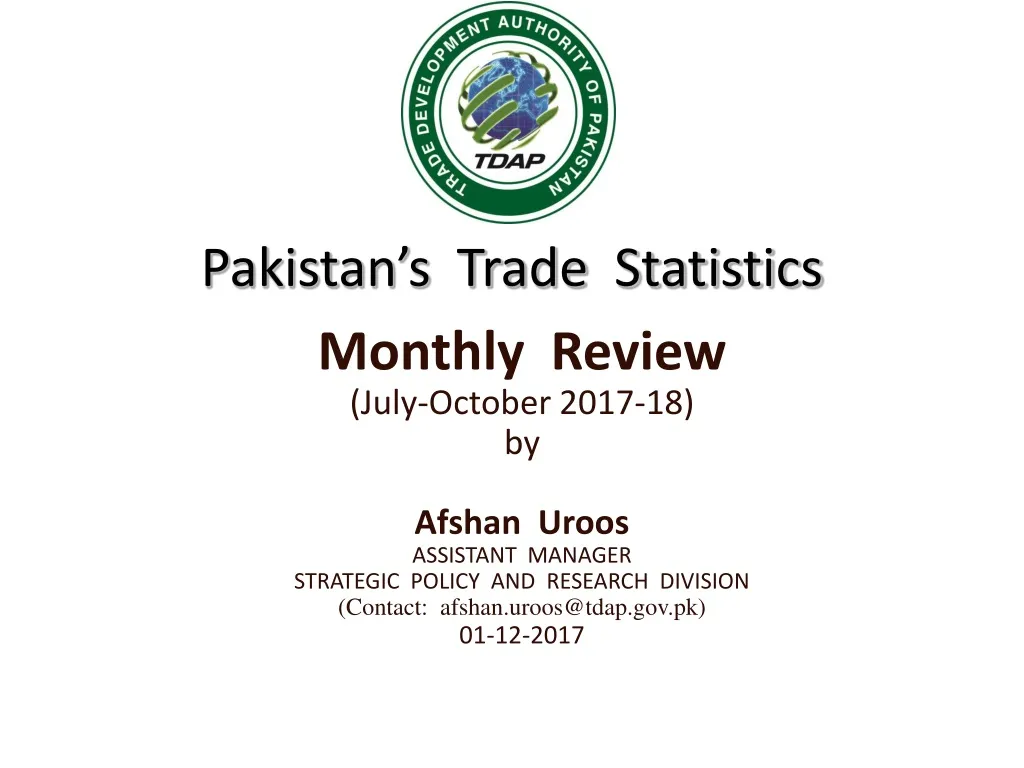 pakistan s trade statistics
