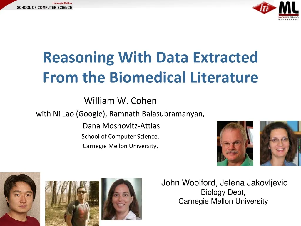 reasoning with data extracted from the biomedical literature