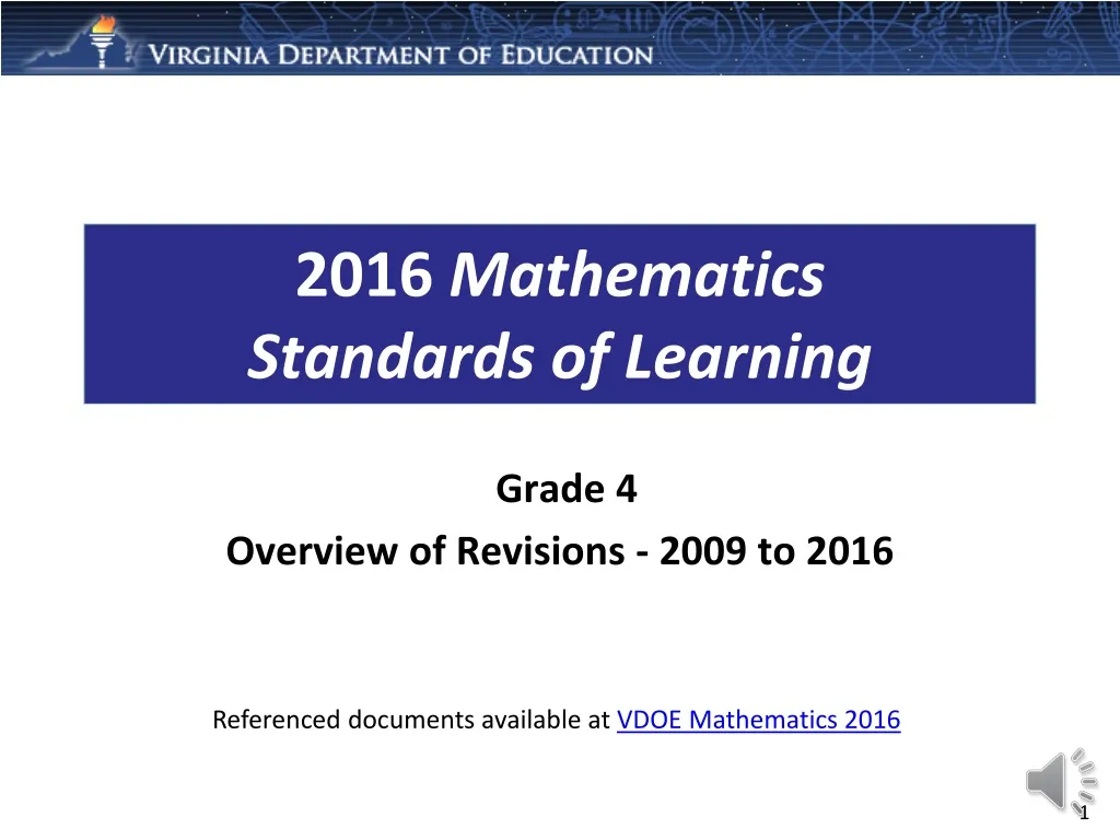 grade 4 overview of revisions 2009 to 2016