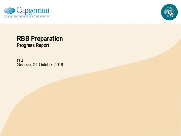 RBB Preparation Progress Report