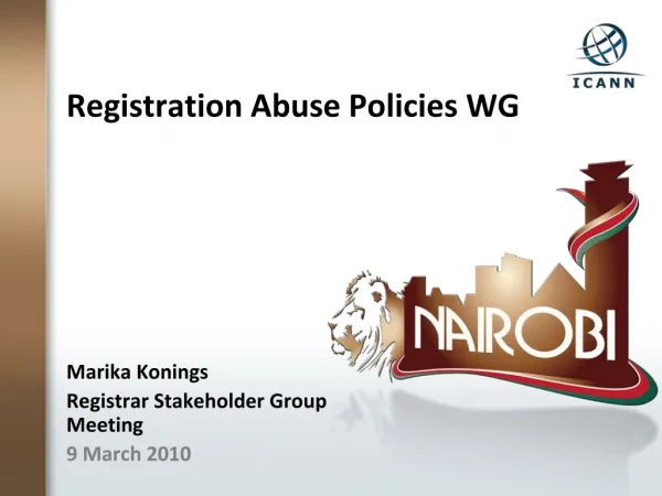 Registration Abuse Policies WG
